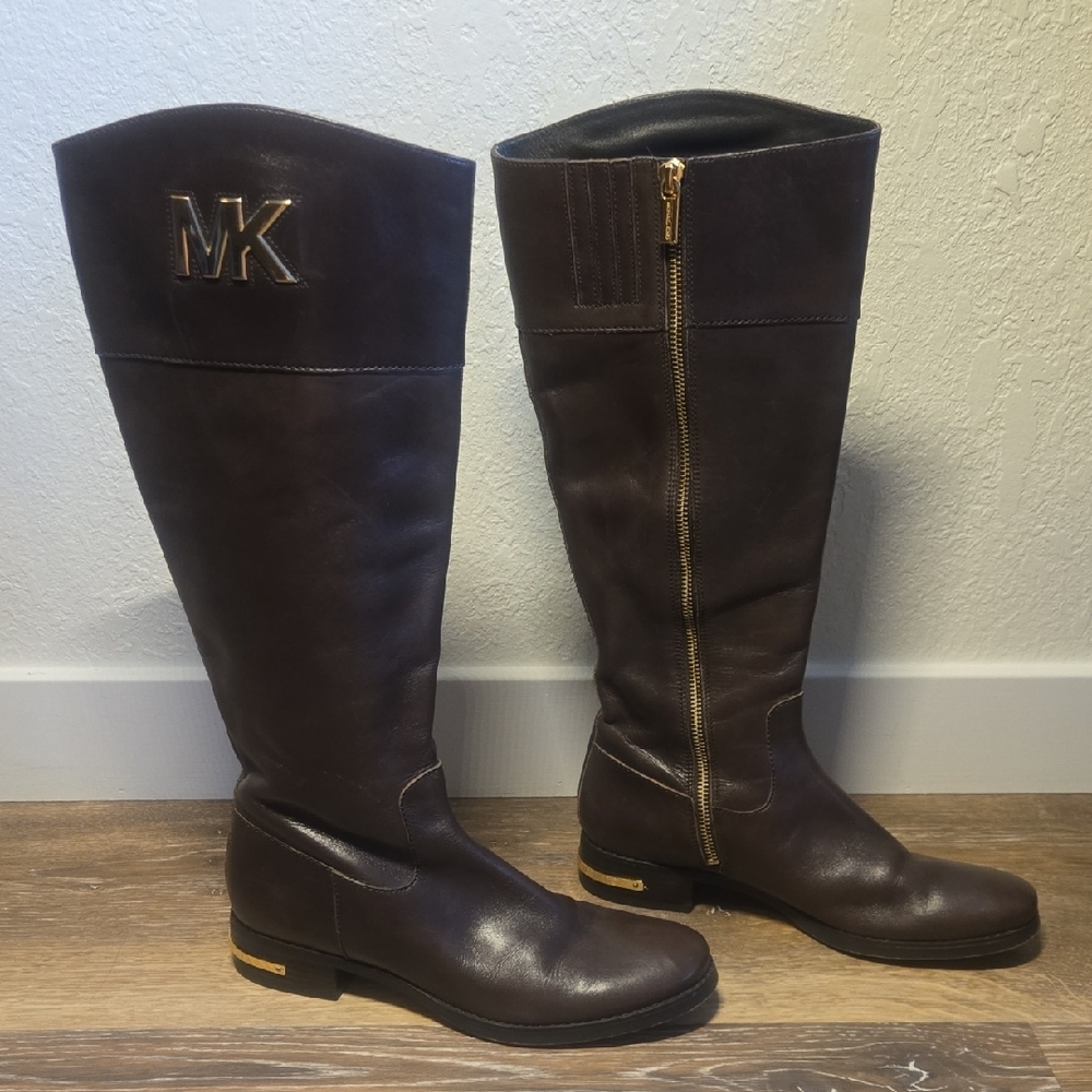 Michael Kors Dark Brown Over the Knee Boots